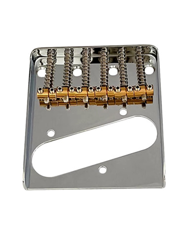 T-Type 6 Saddle Left Hand Bridge, Chrome/Brass
